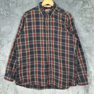 LL Bean Shirt Large‎ Traditional Scotch Plaid Flannel Relaxed Classic Heritage